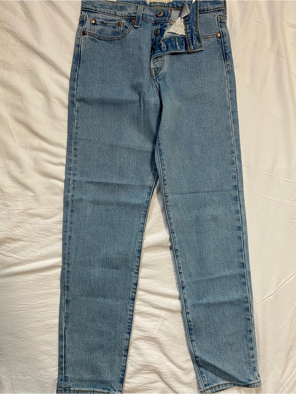 Light Wash Straight Leg Jeans